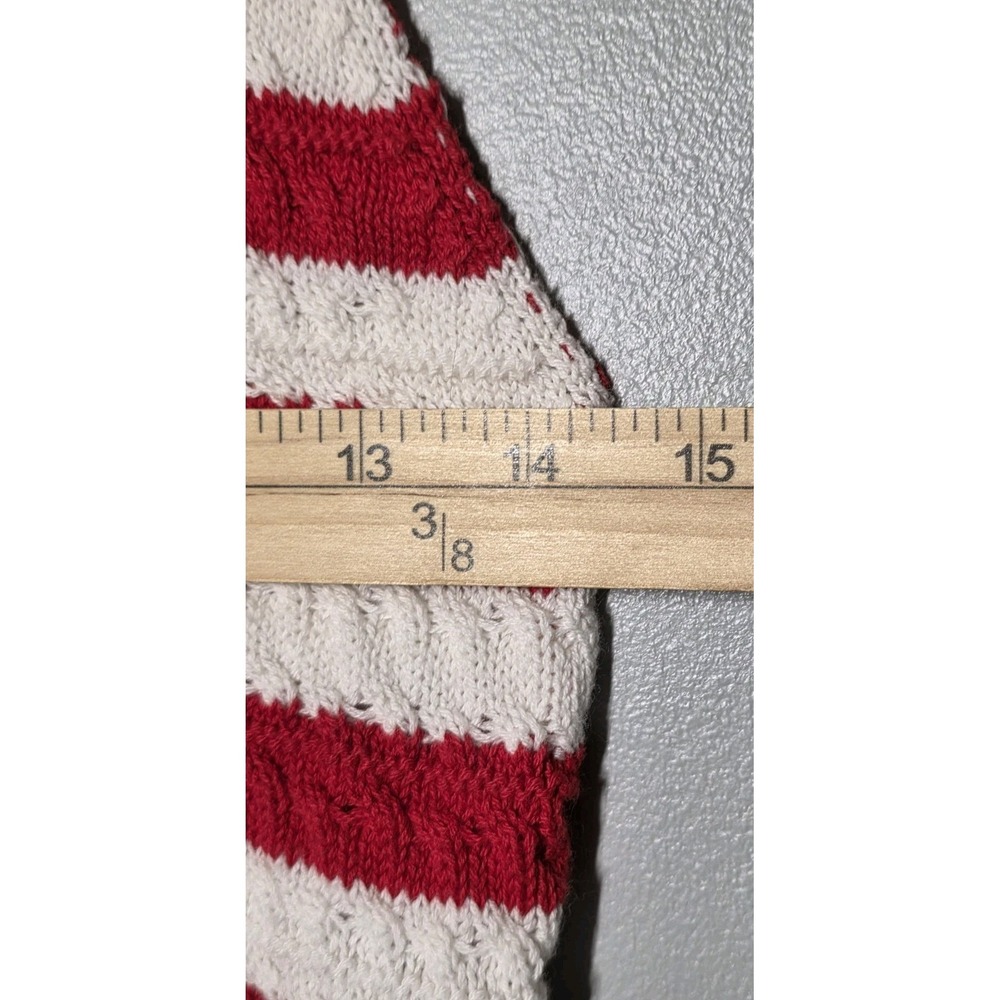 Moon & Madison American Flag Knit Sweater Tank Top Medium Red White Blue Stars - Picture 5 of 7